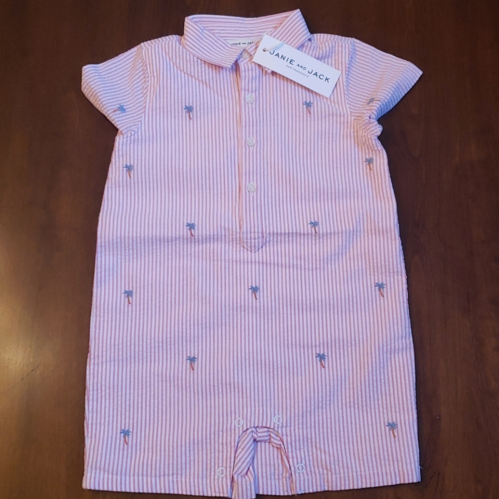 Janie and Jack Palm Tree Romper
